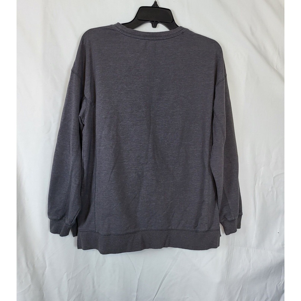 Wildfox EASY DOES IT Women's Dark Gray Long Sleeve Lightweight Sweatshirt Medium - Picture 6 of 10